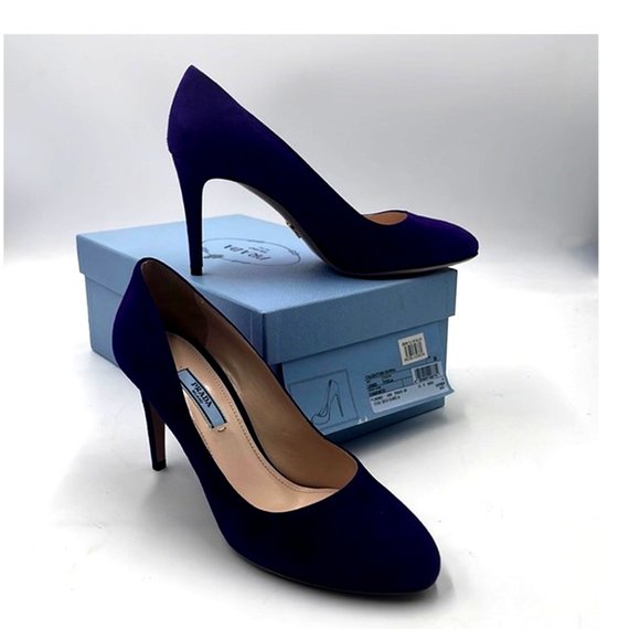 Prada Shoes - PRADA Luxurious "Viola" Purple Suede Pump Heels NWT